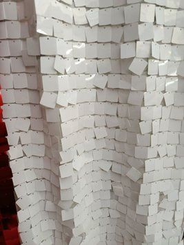 Пайеточная ткань с квадратными паетками 2*2 белая 3000 в интернет-магазине  IrisTextil