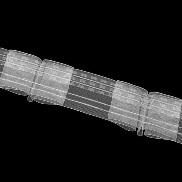 Прозора стрічка для штор і тюлю 80 мм складка Креативна 1:2.5 4443МР 4443МР125 в інтернет-магазині IrisTextil